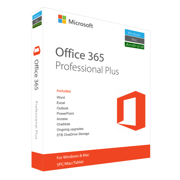 Microsoft Office 365 Professional Plus (Cuenta) | 5 Dispositivos | Windows/Mac